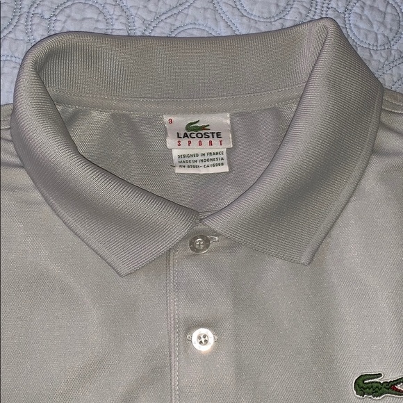 Lacoste Sport Polo size 9 light grey - Picture 2 of 3